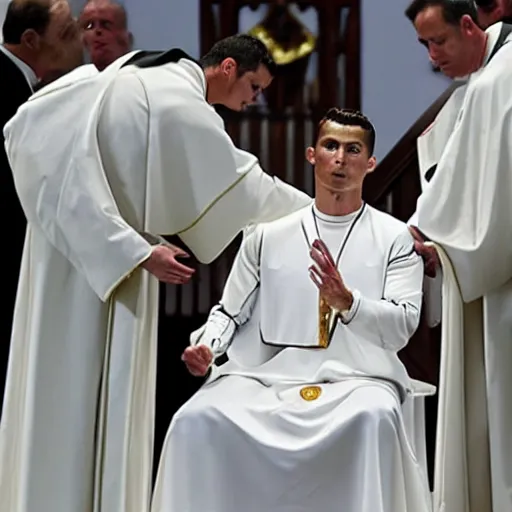 Image similar to cristiano ronaldo as a priest