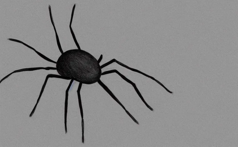 Image similar to A chalkboard drawing of a cellar spider