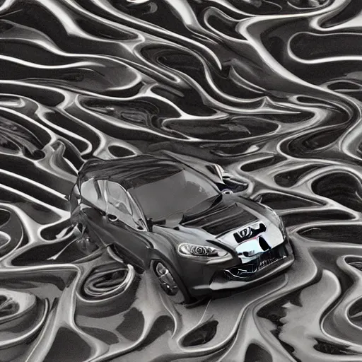 Image similar to car Ash Thorp :: ford : in oil liquid organic architecture style : 7 u x y o pattern