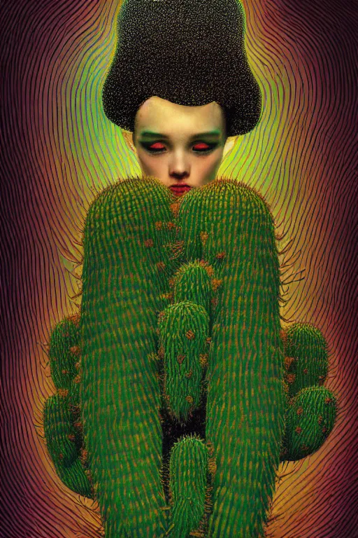 Image similar to creature animal sushi cristal very big eye roots cactus elemental flush of force nature micro world fluo fishscale, illustration, art by ilya kuvshinov and gustav klimt