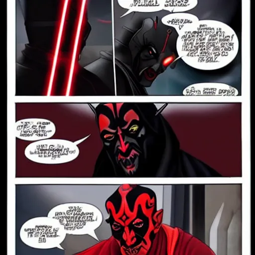 Prompt: darth maul as good guy