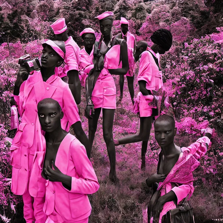 Image similar to fashion editorial campaign by richard mosse