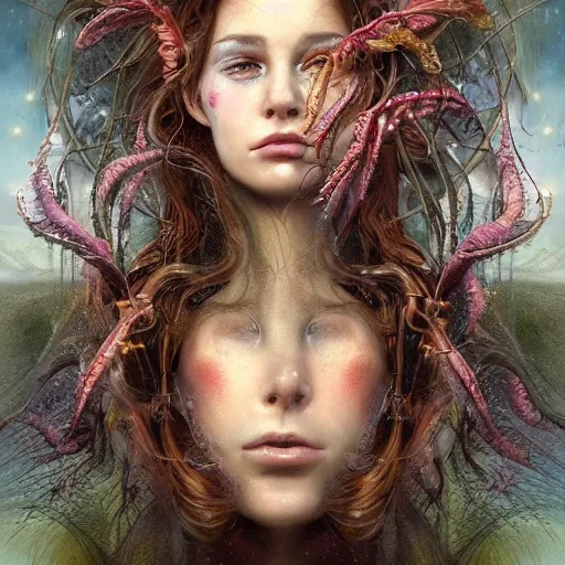 Prompt: realistic detailed face portraits of the spark of life by emilia dziubak, will terry, greg olsen, chris mars, ann long, and mark brooks, fairytale, female, feminine, art nouveau, victorian, character concept design, storybook layout, story board format