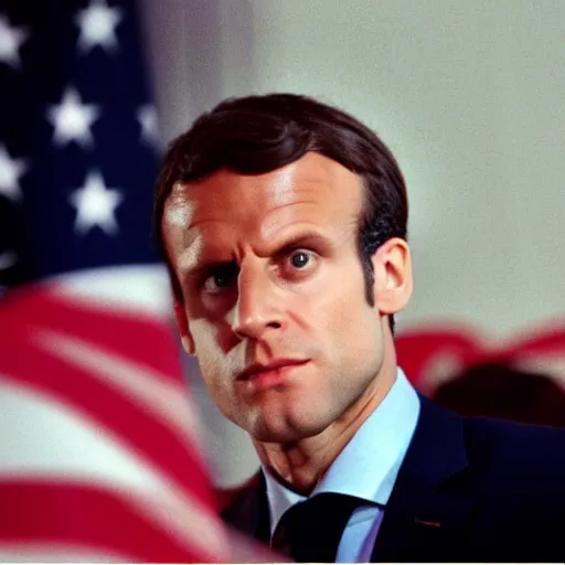 Image similar to fake Emmanuel Macron in American Psycho (1999)