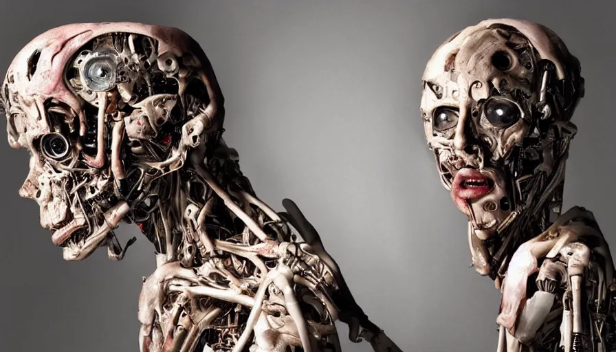 Prompt: big budget horror movie about the body worlds cyborg