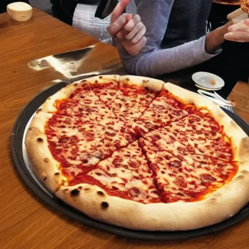 Prompt: “ a pizza the size of new york city ”