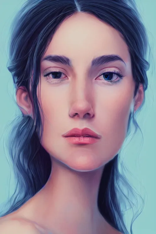 Image similar to A portrait of a woman, illustration by Jacqueline E, trending on artstation, 4k, 8k, HD