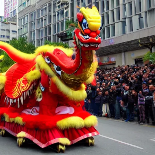 Image similar to traditional chinese parade dragon as koopa bowser