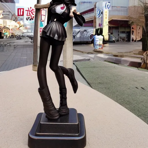 Image similar to Anime girl statue