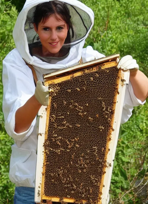 Image similar to beautiful woman beekeeper