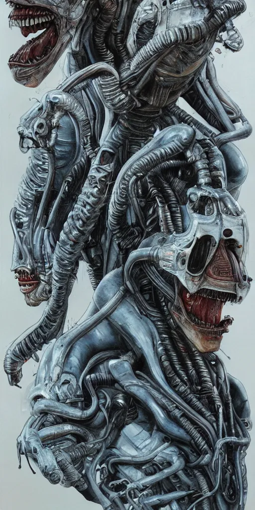 Image similar to oil painting scene from Alien 2 movie art by kim jung gi
