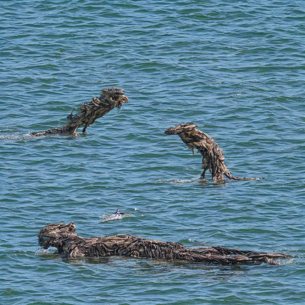 Image similar to predator at the sea sunbathing