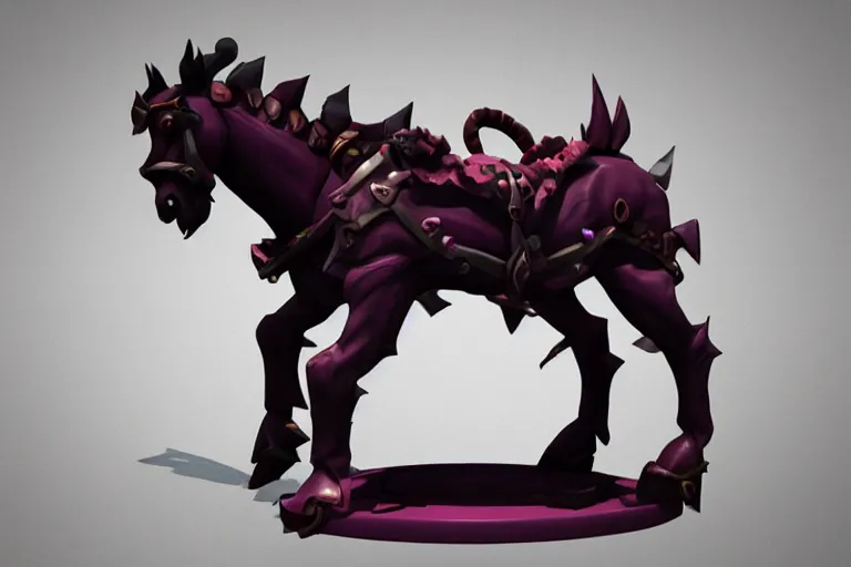 Prompt: 3d sculpt of an evil undead carousel horse, artstaton, League of Legends, overwatch, digital illustration