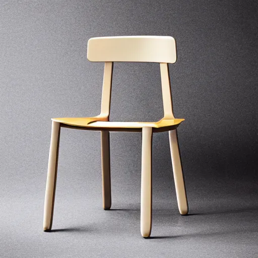 Image similar to A chair inspired by spaghetti, product photography