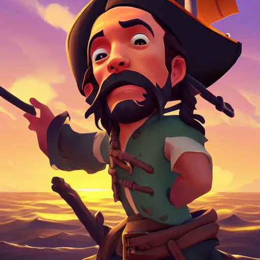 Image similar to painting jack the pirate on sea of thieves game avatar hero smooth face median photoshop filter cutout vector behance hd by jesper ejsing, by rhads, makoto shinkai and lois van baarle, ilya kuvshinov, rossdraws, illustration, art by ilya kuvshinov and gustav klimt