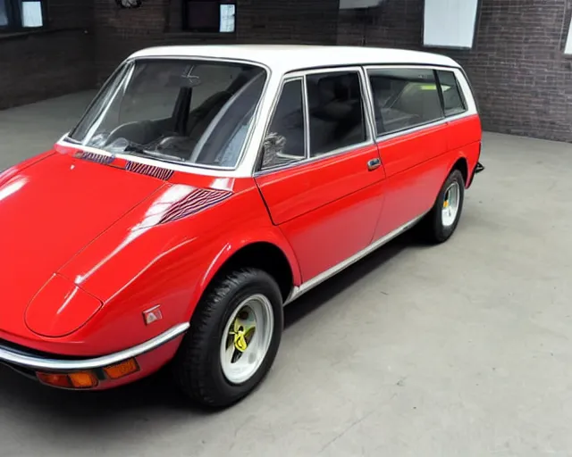 Image similar to 1970s ferrari minivan