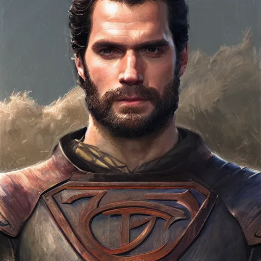 Image similar to henry cavill the king as a realistic fantasy d & d character, closeup portrait art by donato giancola and greg rutkowski, realistic face, digital art, trending on artstation