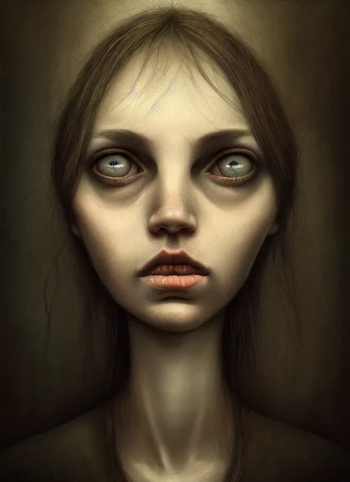 Image similar to a portrait of a pretty young lady by anton semenov