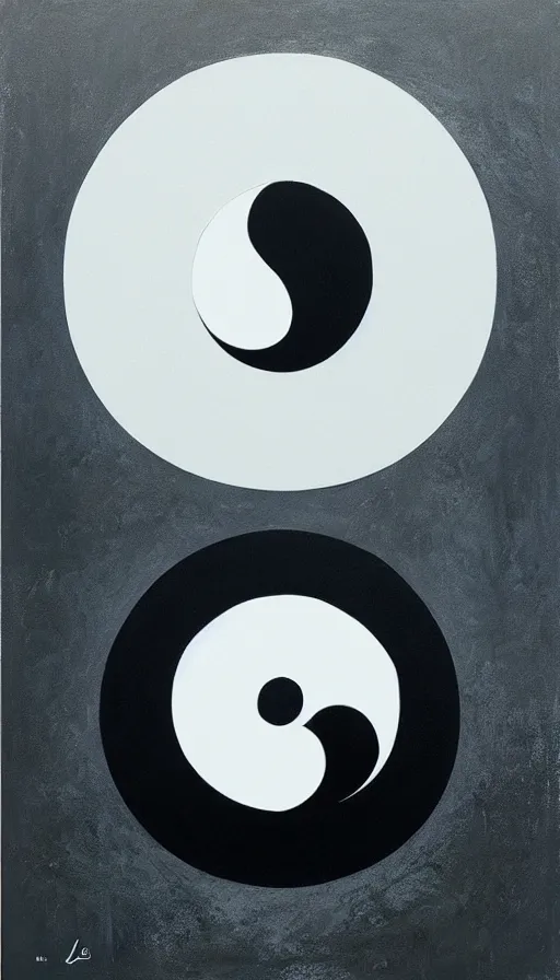 Prompt: Abstract representation of ying Yang concept, by lee madgwick