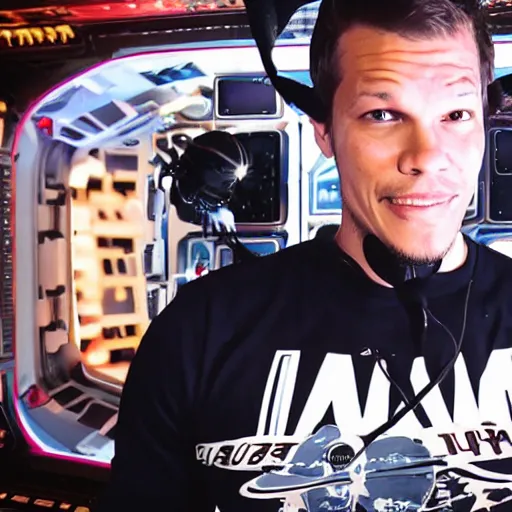 Prompt: Theo von in space