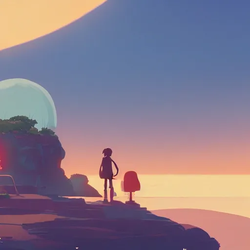 Prompt: no man is an island, entire of itself, every man is a piece of the continent, a part of the main, detailed, cory loftis, james gilleard, atey ghailan, makoto shinkai, goro fujita, studio ghibli, rim light, exquisite lighting, clear focus, very coherent, plain background