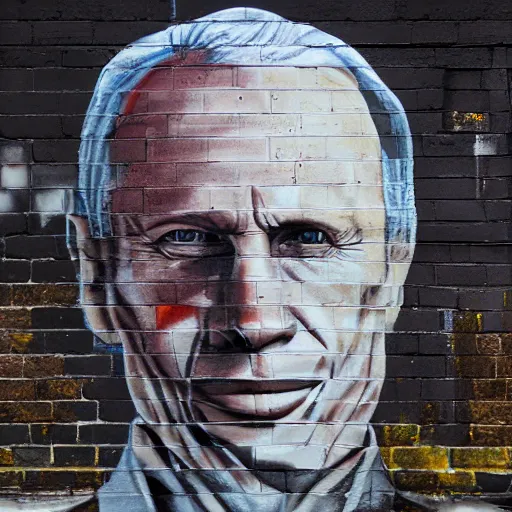 Image similar to 3D Street art representation of Ed Harris, F 1.4 Kodak Portra