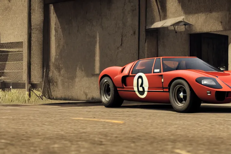 Image similar to photograph of a 1 9 2 2 ford gt 4 0, by red dead redemption 2, by grand theft auto v