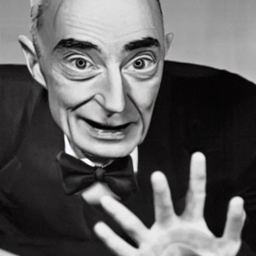 Prompt: oppenheimer giving ted talk, perspective first person