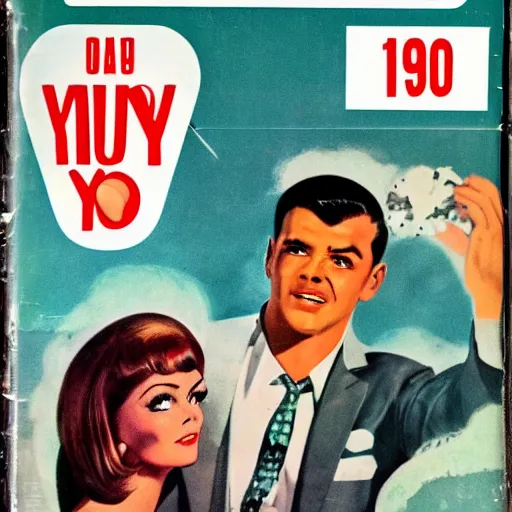 Prompt: 1960s pulp book cover