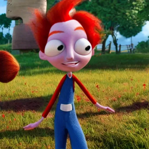 Prompt: a screenshot of Raggedy Andy in Meet The Robinsons (2007)
