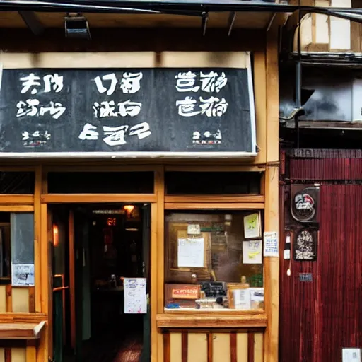 Prompt: a photo of an old ramen restaurant