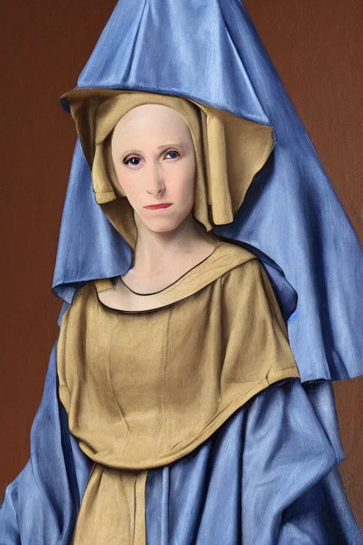 Image similar to hyperrealism oil painting, close - up portrait of european medieval nun albino fashion model, knight, steel gradient mixed with nebula sky, in style of baroque