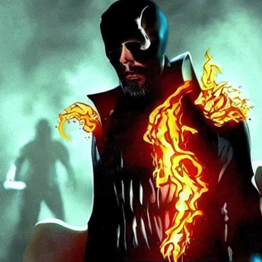 Image similar to keanu Reeves as marvel ghost rider