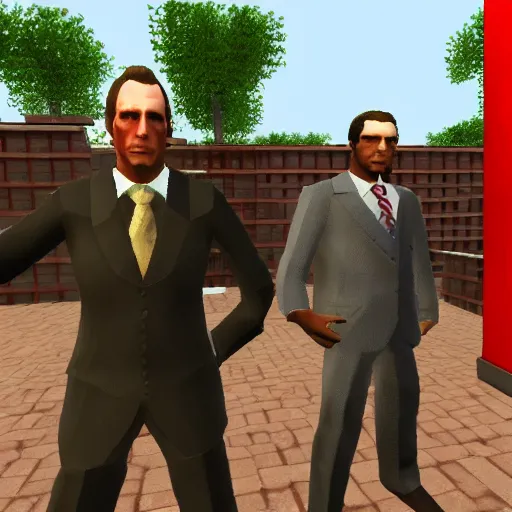 Prompt: a screenshot of the video game garry's mod, the player has spawned multiple saul goodman npcs