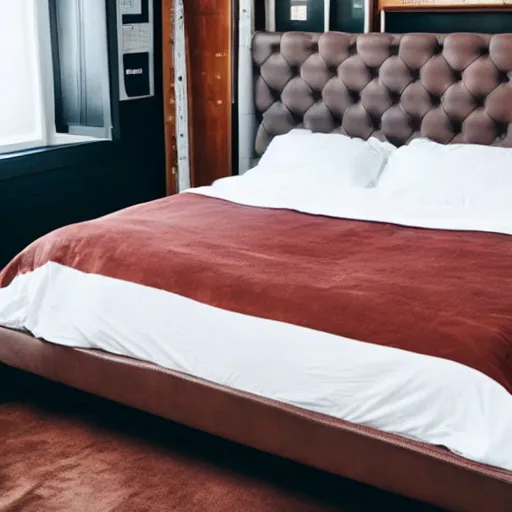 Image similar to The twilio logo in a bed with brown stains all over it