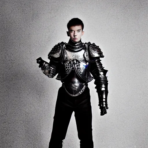 Prompt: a portrait of a beautiful young male wearing an alexander mcqueen armor made of plasma , photographed by andrew thomas huang, artistic