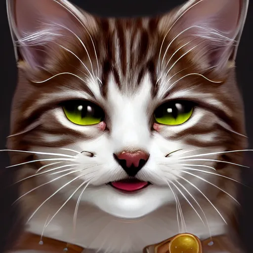 Prompt: cat theme logo, cat theme banner, cat design, a smiling cat, art photography style, trending on artstation, lovely and cute, fantasy art, 8 k resolution, computer art, conceptual art, lowbrow