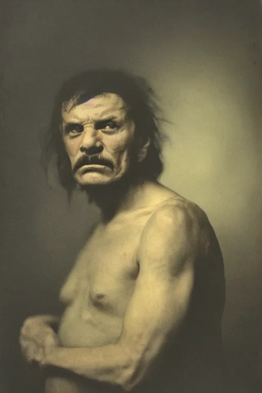 Prompt: ultra realistic vintage photo portrait of a slavic man, by Annie Leibovitz and Francisco de Goya,