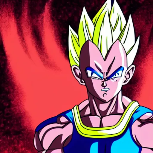 Image similar to majin vegeta fan art