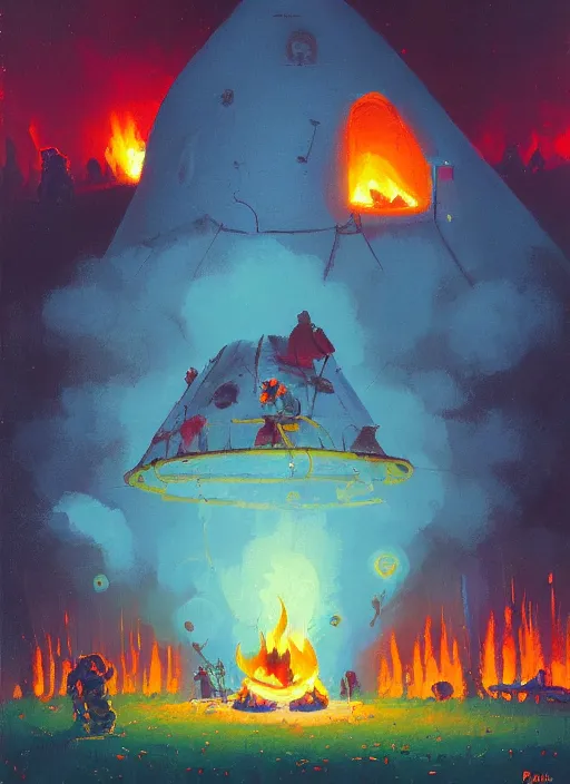 Image similar to camp fire by paul lehr