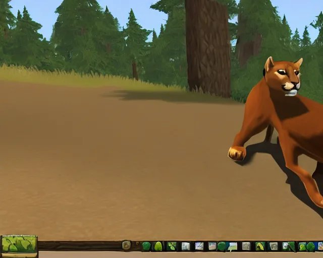 Image similar to mountain lion in runescape 2 full screen