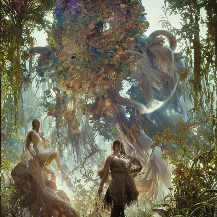 Prompt: minimal modernist bauhaus jeff koons style neverending story forest spirit oracles, ultra realistic, concept art, intricate details, serious, highly detailed, photorealistic, octane render, 8 k, unreal engine, art by todd mcfarlane and artgerm and greg rutkowski and alphonse mucha