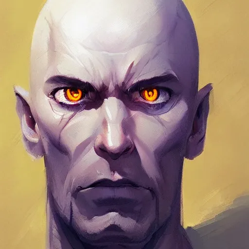 Prompt: portrait bald man with 2 black spikes driven through his eyes, official fanart behance hd artstation by jesper ejsing, by rhads, makoto shinkai and lois van baarle, ilya kuvshinov, ossdraws