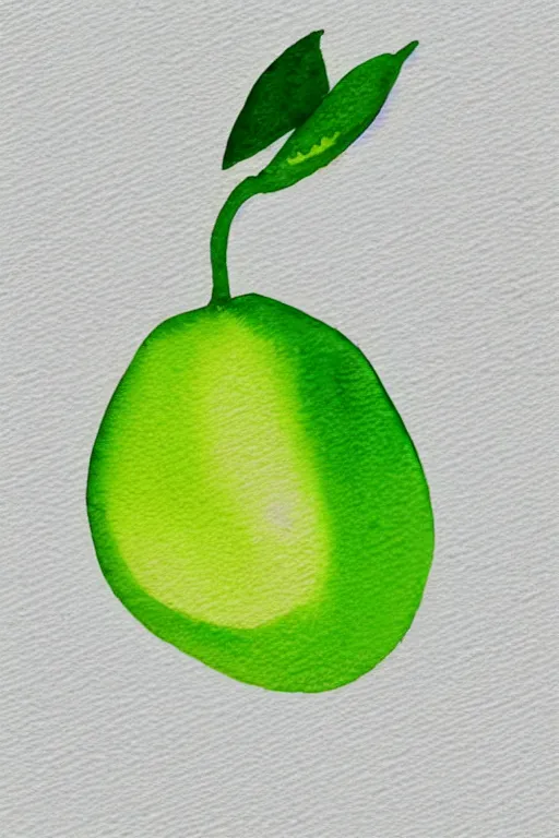 Prompt: minimalist watercolor art of a lime, illustration, vector art