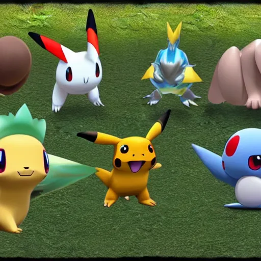 Image similar to pokemon that doesn't exist, 3 d rendered