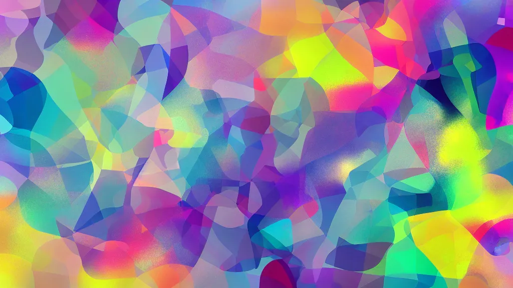 Image similar to surrealistic acrylic volumetric shapes, pastels colors, modern desktop wallpaper