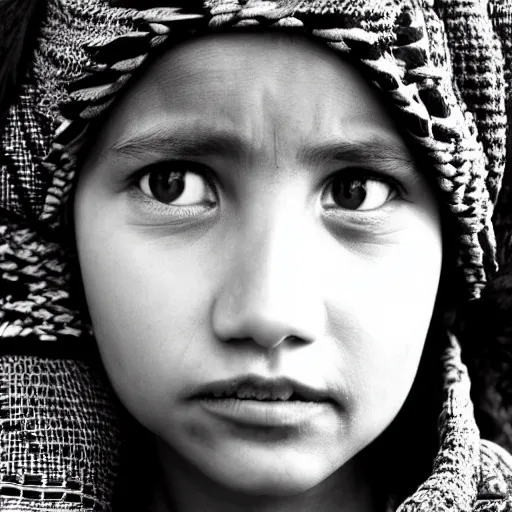 Image similar to portrait of berber girl, black and white garment, hd, realistic, lenhert landrock-H 800