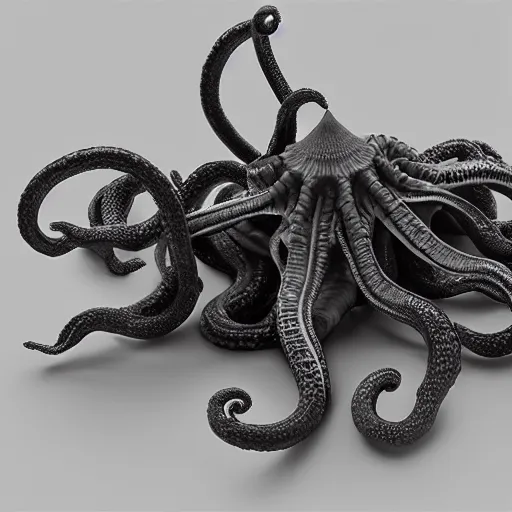 Image similar to giant medusa octopus chimera, octane render