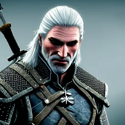 Prompt: Still of Geralt of Rivia in Noddy