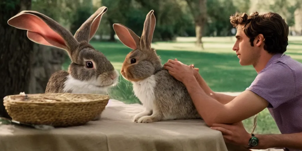 Image similar to a rabbit in the movie call me by your name